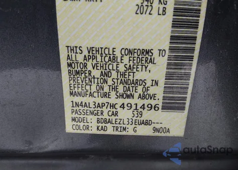 2017 Nissan Altima 2.5 S from USA, damaged, VIN 1N4AL3AP7HC491496